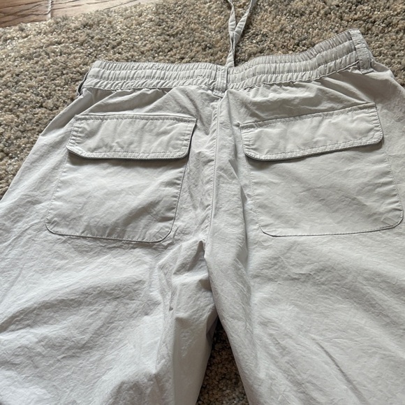 Women's Casual Light Gray Wide Leg Cargo Pants - Picture 5 of 5
